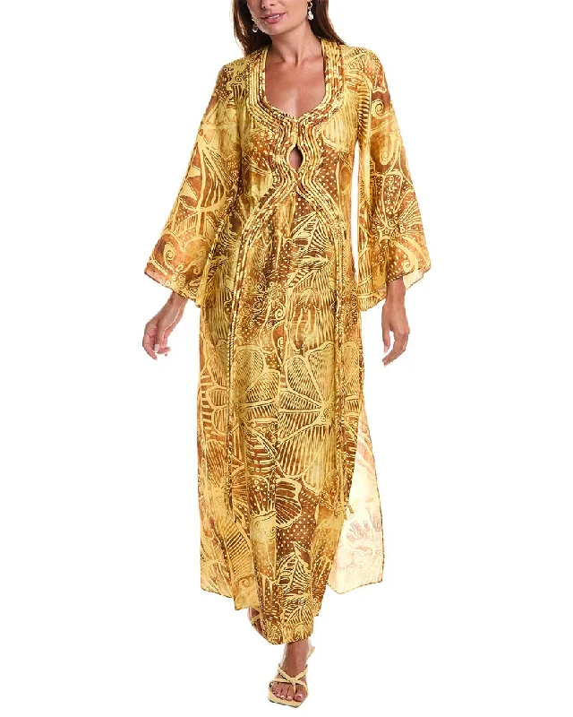 Deal Zone ALEXIS Mirela Linen-Blend Maxi Dress