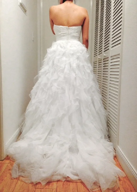 Today's Special David's Bridal Strapless Tulle Dot Gown