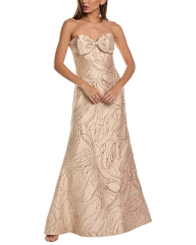 Anniversary Sale Rene Ruiz Metallic Jacquard Mermaid Gown