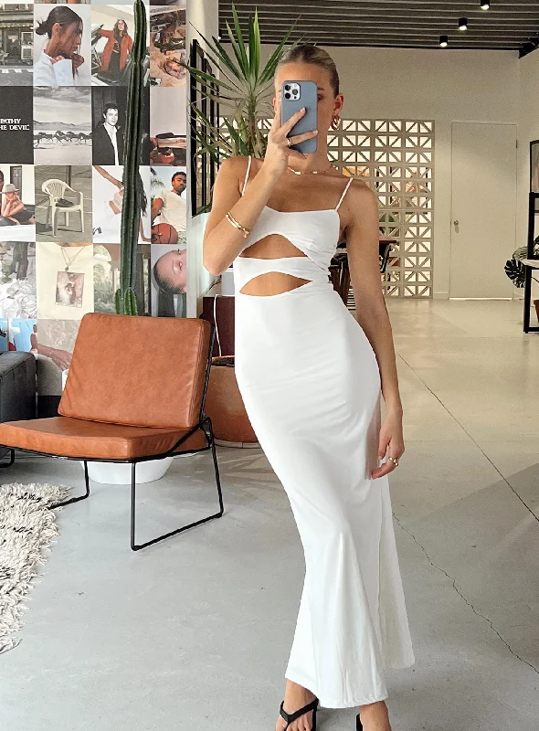 Great Deals Maci Eco Nylon Maxi Dress White