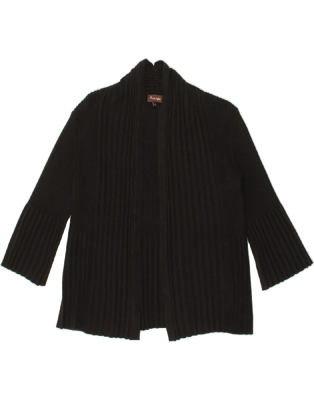 Weekend Flash Sale PHASE EIGHT Womens 3/4 Sleeve Cardigan Sweater UK 10 Small Black Modal