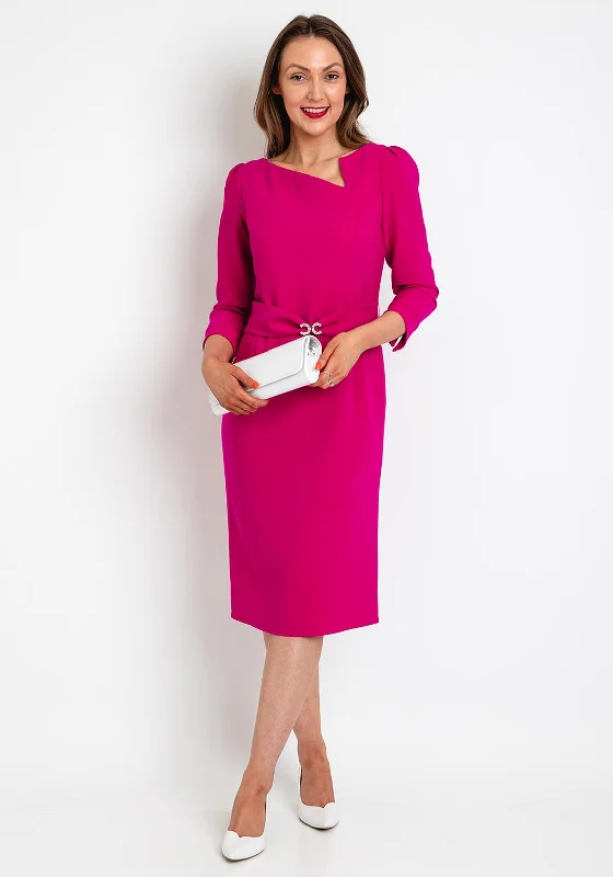 Claudia C Riesling Pencil Dress, Fuchsia