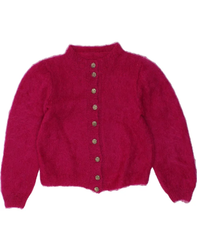 Special Promotion VINTAGE Womens Crop Cardigan Sweater UK 16 Large Pink