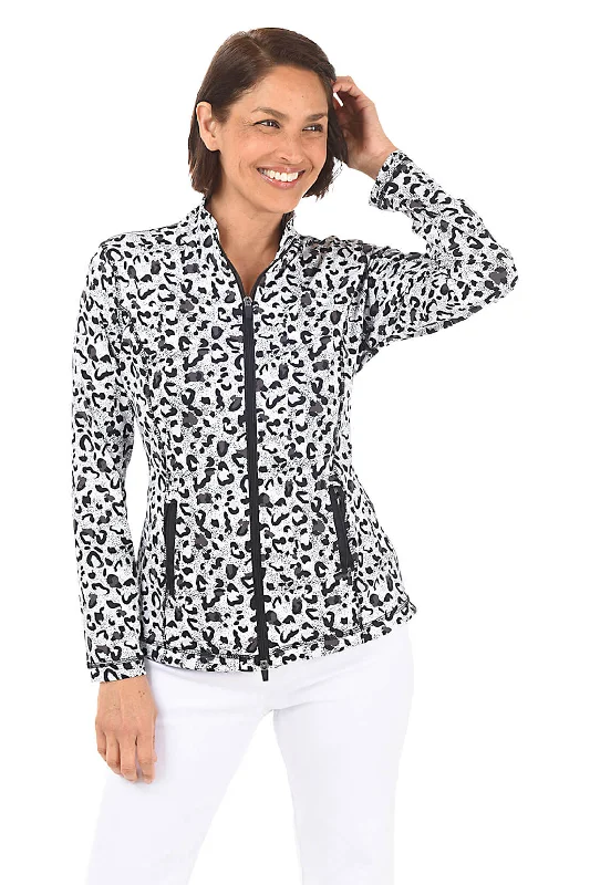 Bonus Savings Snow Leopard UPF50+ Zip Front Jacket