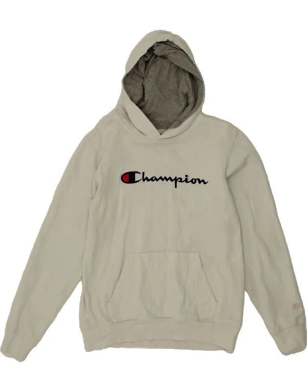 Exclusive Savings CHAMPION Womens Graphic Hoodie Jumper UK 18 XL White Cotton