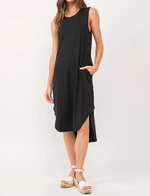 Sheridan Midi Tank Dress In Black