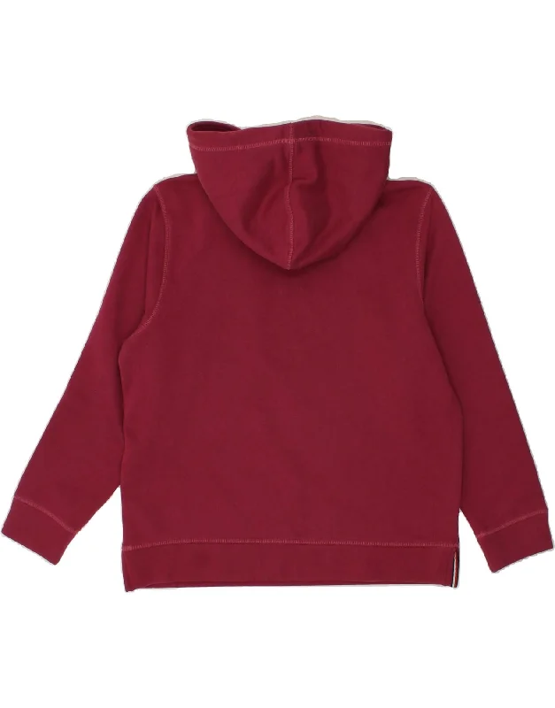 Anniversary Sale TOMMY HILFIGER Womens Graphic Hoodie Jumper UK 14 Medium Pink Cotton