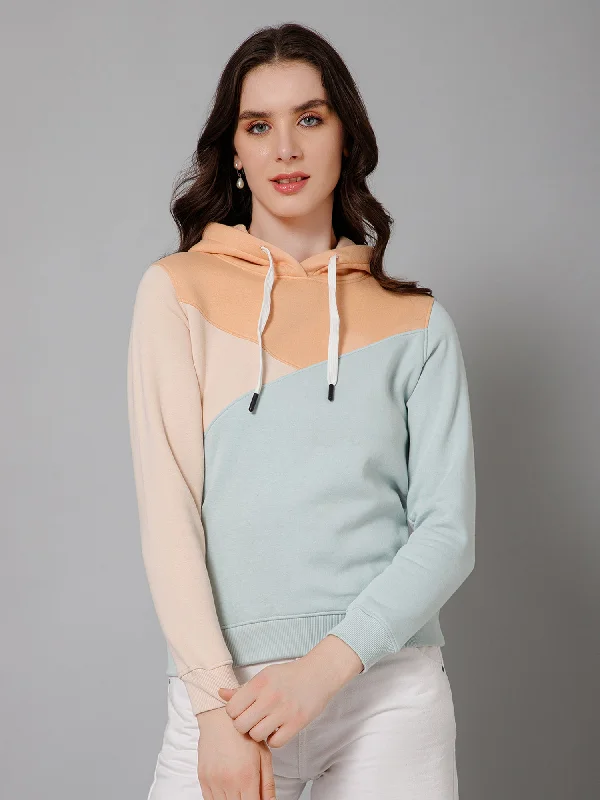 Don't Wait Women's Casual Mint Regular Full Sleeve Color block Pullover Hoodie Sweatshirt Don't Wait Women's Casual Mint Regular Full Sleeve Color block Pullover Hoodie Sweatshirt