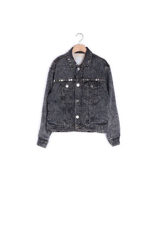 Great Deals Veste en jean neige ornée de studs