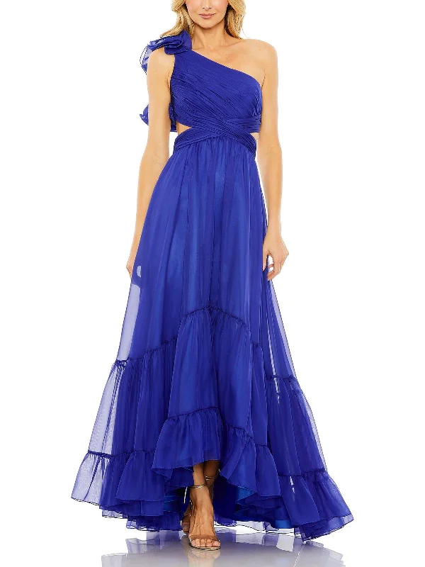 Fantastic Offers Womens Chiffon One Shoulder Evening Dress