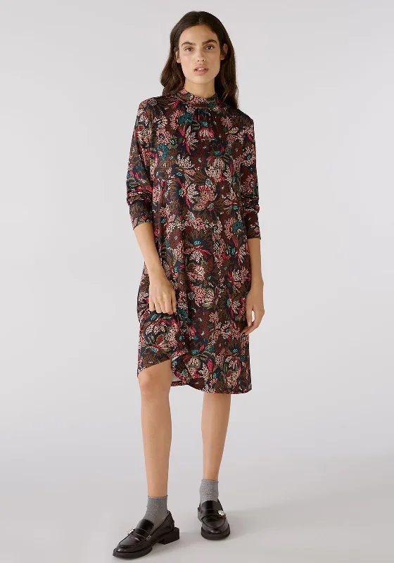 OUI Leaf Print Smock Dress, Multi