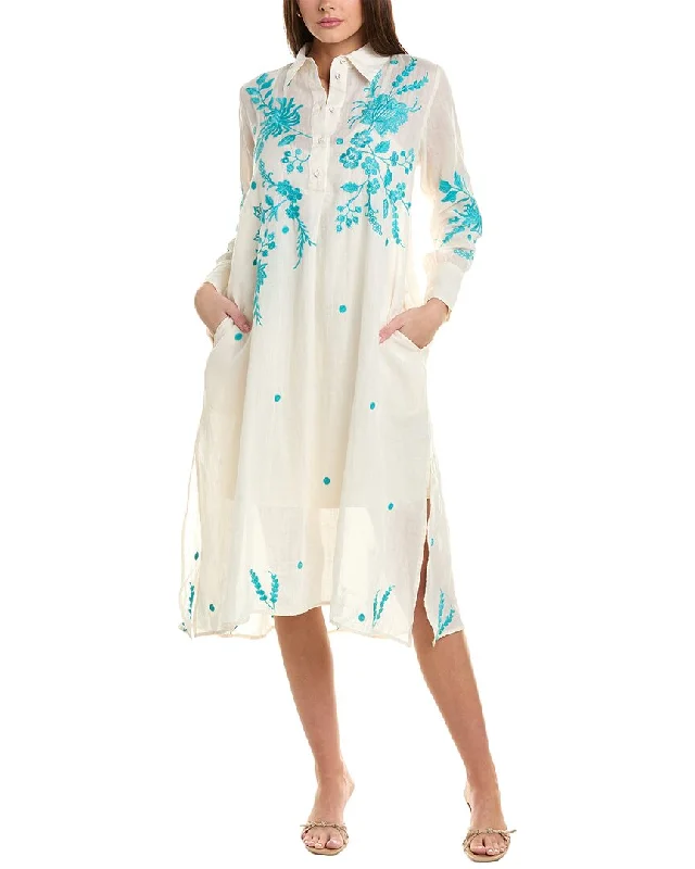 Savings Spectacular Johnny Was Embroidered Shirtdress