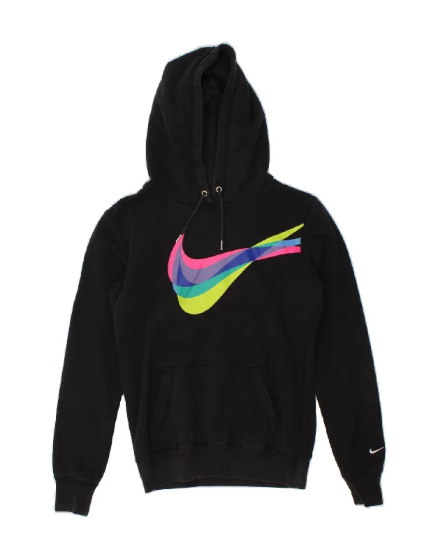Fantastic Offers NIKE Womens Oversized Graphic Hoodie Jumper UK 10 Small Black Cotton Fantastic Offers NIKE Womens Oversized Graphic Hoodie Jumper UK 10 Small Black Cotton