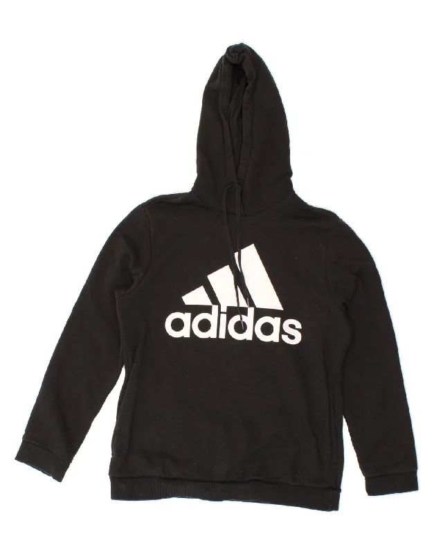 Amazing Deals ADIDAS Womens Graphic Hoodie Jumper UK 16 Large Black