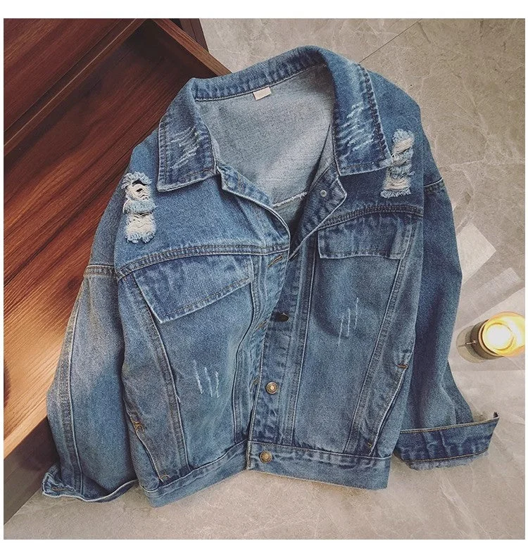 Denim jacket women's new casual jacket tops    S4931