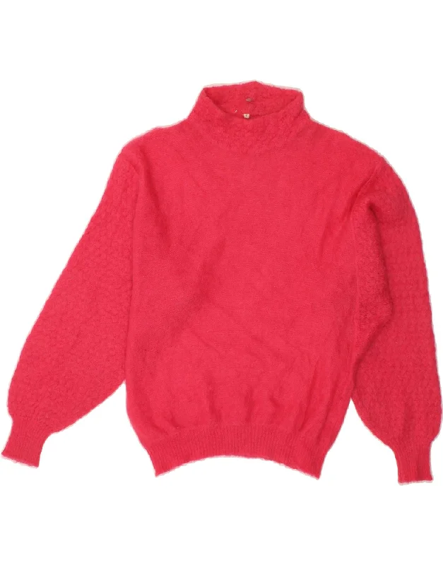 Exclusive Offers VINTAGE Womens Oversized Turtle Neck Jumper Sweater UK 20 2XL Pink