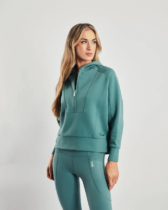 Bonus Savings Mya Half Zip Hood Green Trail
