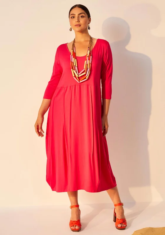 One-DAY Sale Ora A Line Midi Dress, Fuchsia