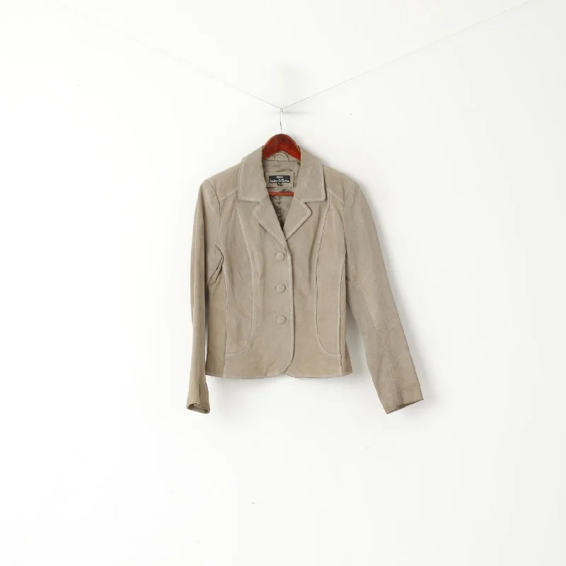 The Best Prices Wallace Sacks Leather Collection Women 12 40 M Jacket Grey Vintage Blazer
