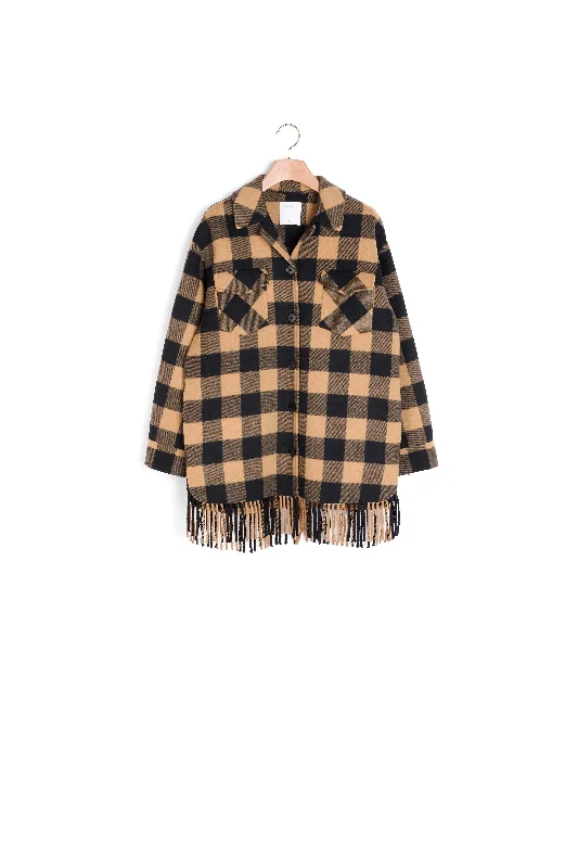 Weekend Flash Sale Veste chemise oversize à carreaux