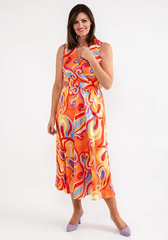 Exclusive Savings d.e.c.k. by Decollage One Size Swirl Maxi Dress, Orange