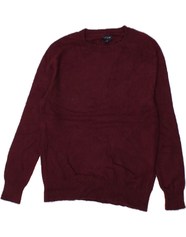 Shop and Save J. CREW Womens Boat Neck Jumper Sweater UK 10 Small Burgundy Polyamide