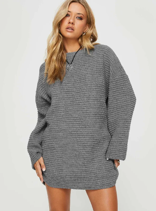 Today’s Special Sherwick Sweater Mini Dress Grey