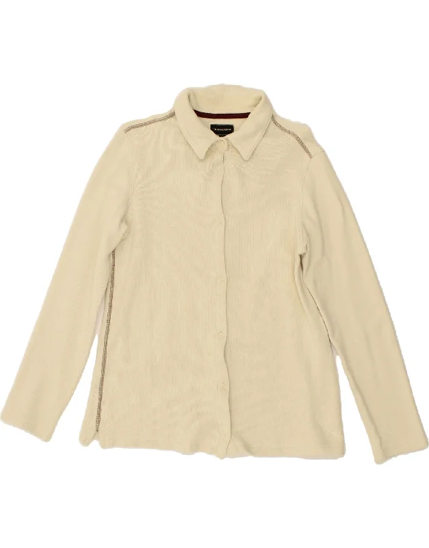 Instant Discount DIADORA Womens Cardigan Sweater UK 12 Medium Beige Cotton