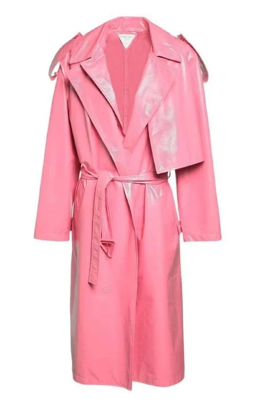 Great Deals Convertible Crinkled Glossed-leather Trench Coat