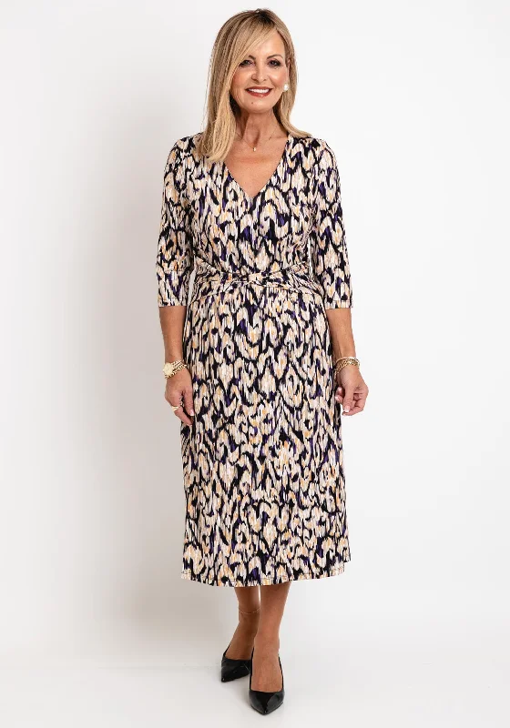 Gerry Weber Abstract Print A-Line Midi Dress, Multi