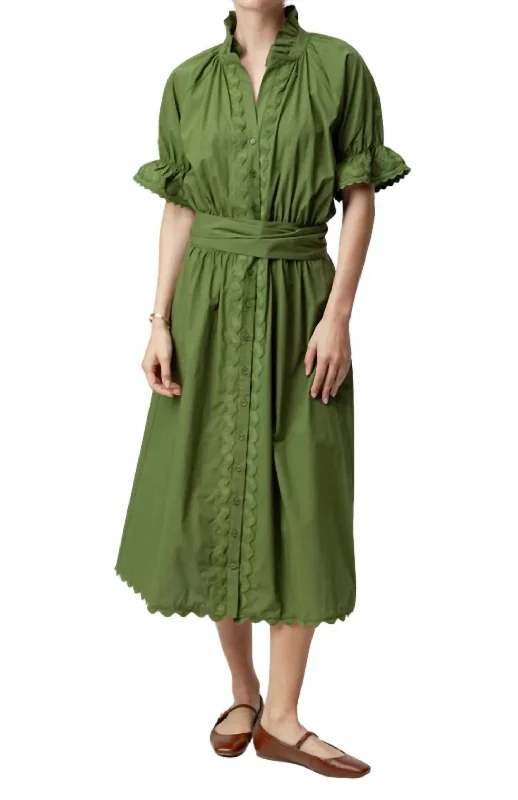 Aliza Dress In Evergreen