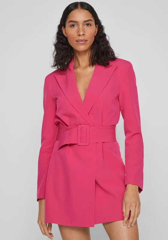Great Deals Vila Gery Belted Blazer Mini Dress, Pink Yarrow