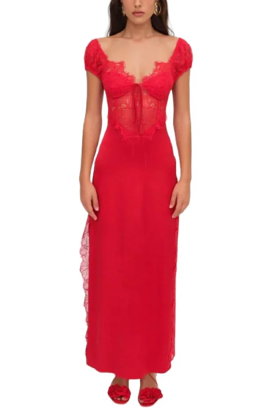 Casey Maxi Dress In Red