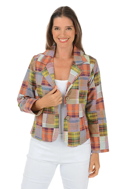 Deep Discounts Jane Madras Plaid Jacket