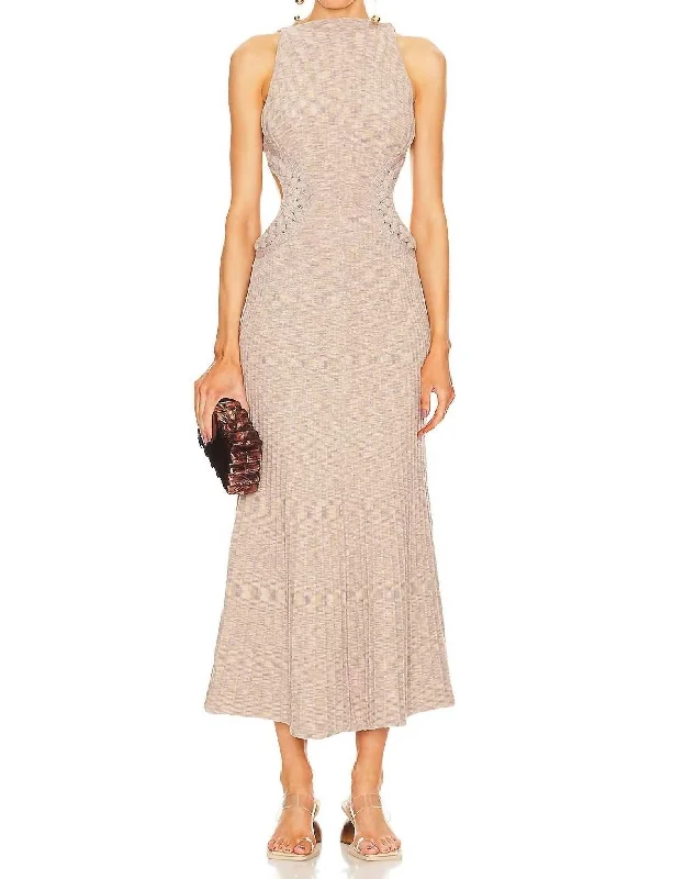 Closeout Sale Andreas Midi Knit Dress In Brown