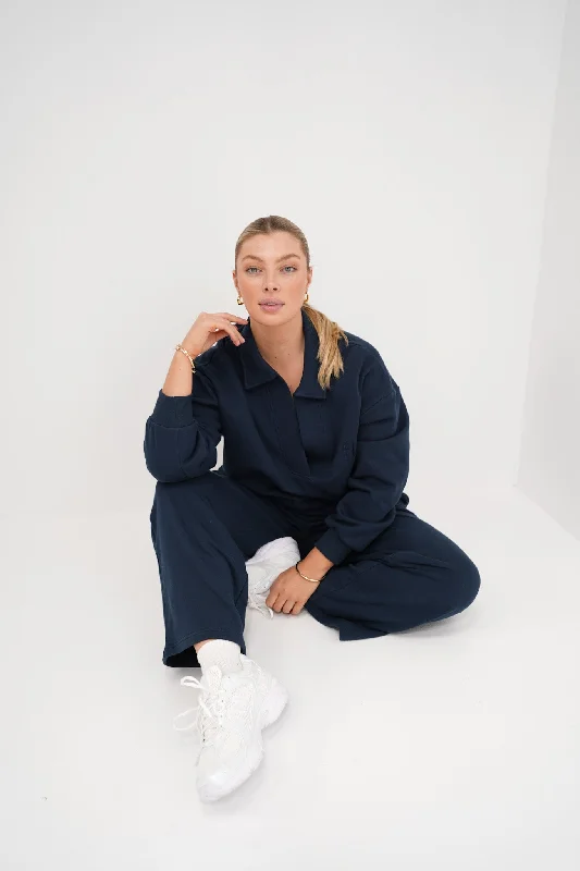 Super Sale COLLAR CREW MIDNIGHT
