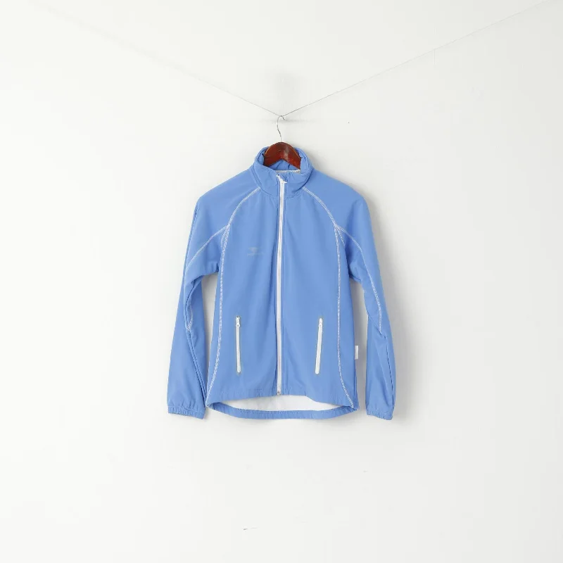 Deal of the Day Bagheera Women XS Jacket Blue Sportswear Fleece Lined Zip Up Warm Top Retro Top