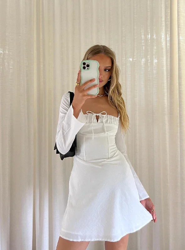 Deal of the Week Aalyah Corset Mini Dress White