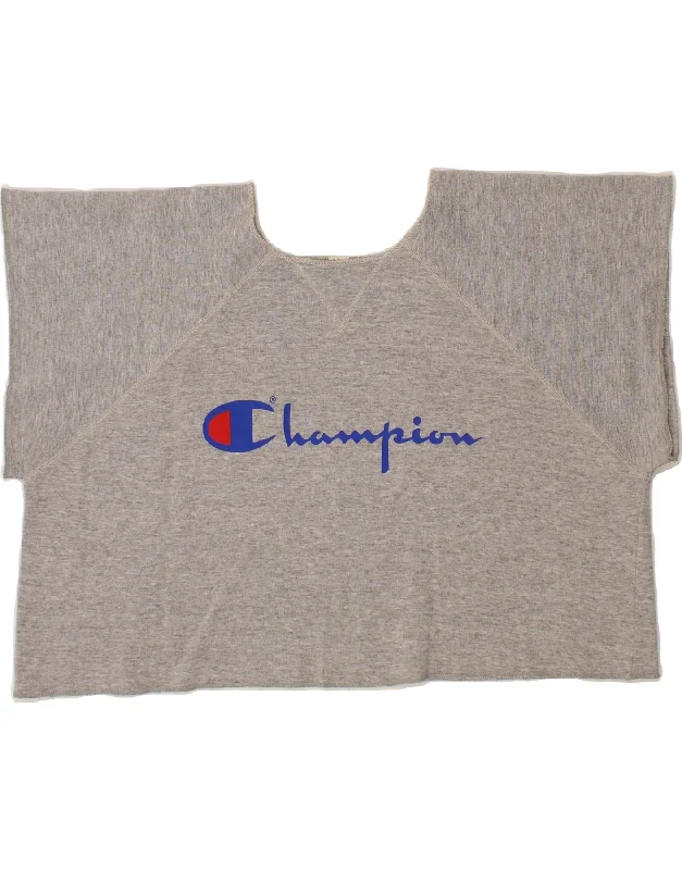 Lowest Price CHAMPION Womens Graphic Crop Sweatshirt Jumper UK 20 2XL Grey