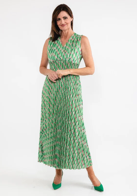 Daily Deals d.e.c.k. by Decollage One Size Glitter Maxi Dress, Green
