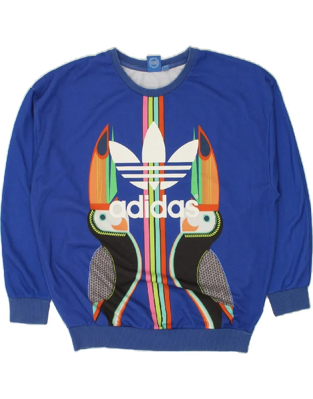 Unmissable Offer ADIDAS Womens Loose Fit Graphic Sweatshirt Jumper UK 14 Large Blue Bird Unmissable Offer ADIDAS Womens Loose Fit Graphic Sweatshirt Jumper UK 14 Large Blue Bird