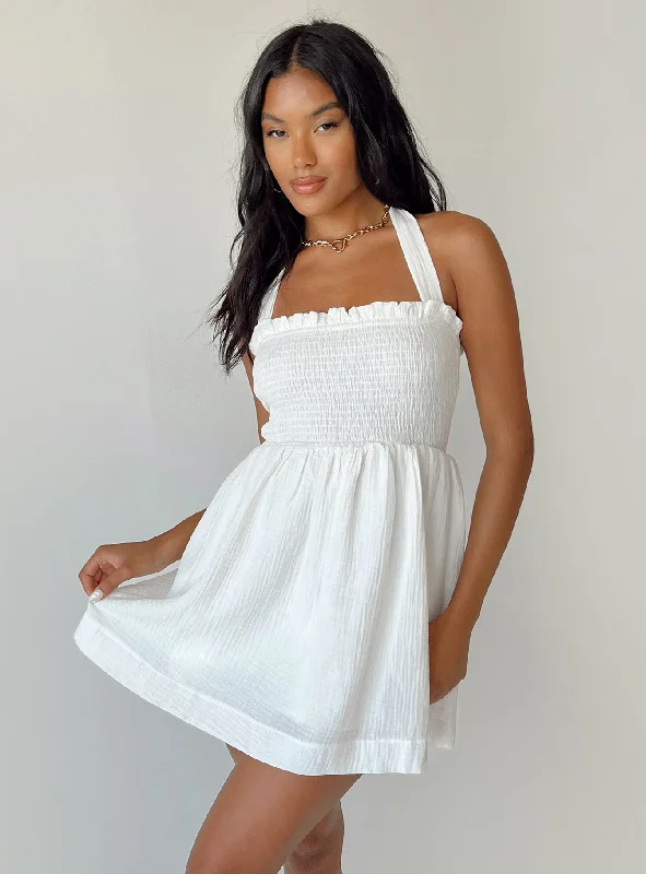 Limited Availability Rhea Mini Dress White