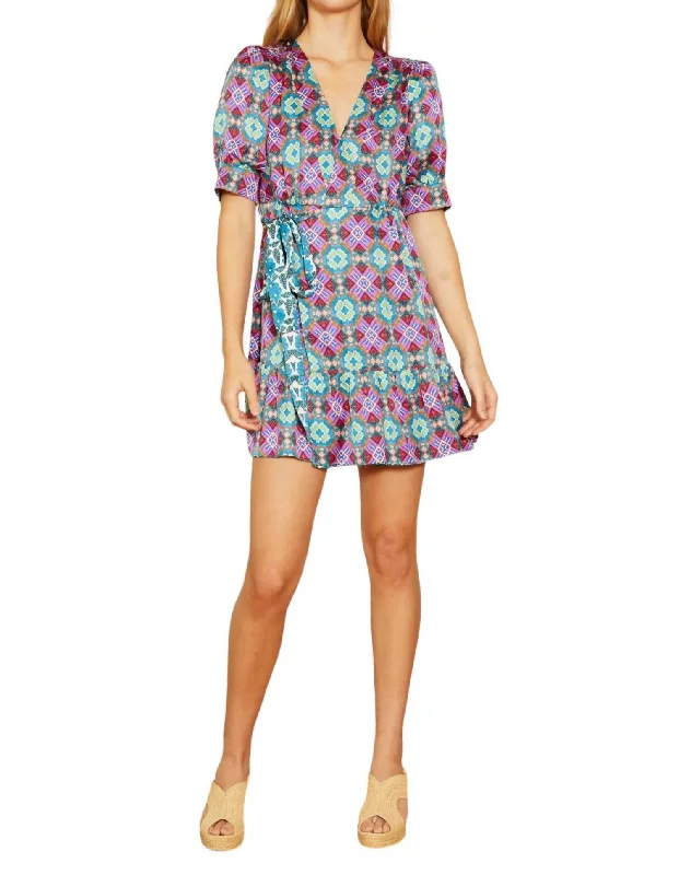 Clementine Reversible Dress In Kaleidoscope Batik