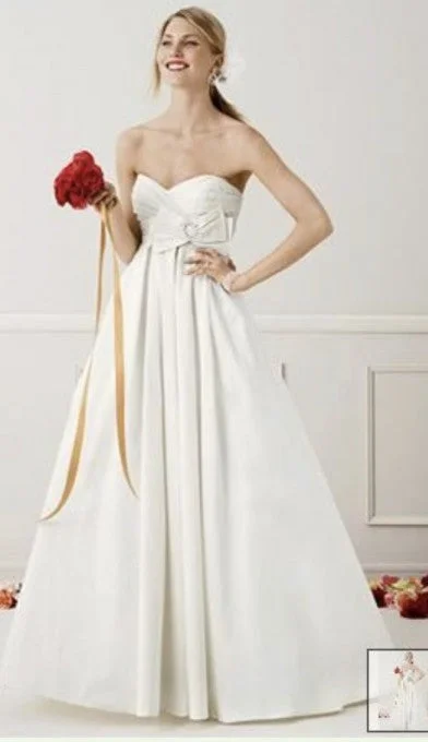 Special Savings David's Bridal Strapless Shantung Taffeta Sweetheart Ball Gown T3