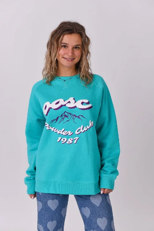 Blowout Deals Powder Club Sweatshirt - Aqua