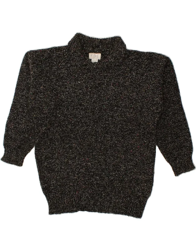 Closeout FABE Womens Oversized Roll Neck Jumper Sweater UK 10 Small Multicoloured