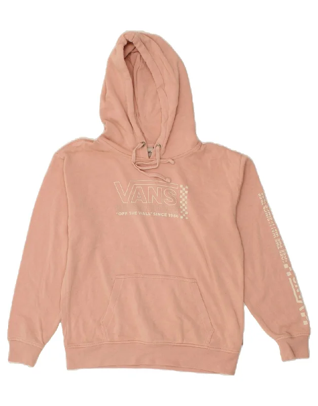 Epic Deals VANS Womens Graphic Hoodie Jumper UK 6 XS Pink Cotton