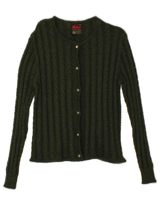 Deep Discounts ARBEP Womens Cardigan Sweater IT 48 XL Khaki New Wool
