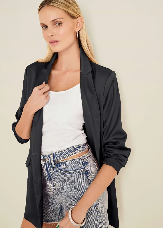 Today’s Deal Double Breasted Blazer - Black