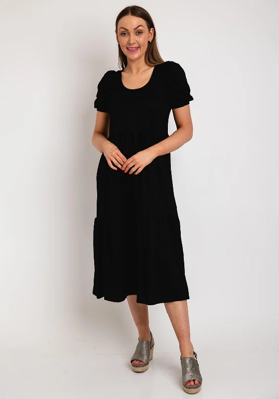 Vila Corina Midi Smock Dress, Black